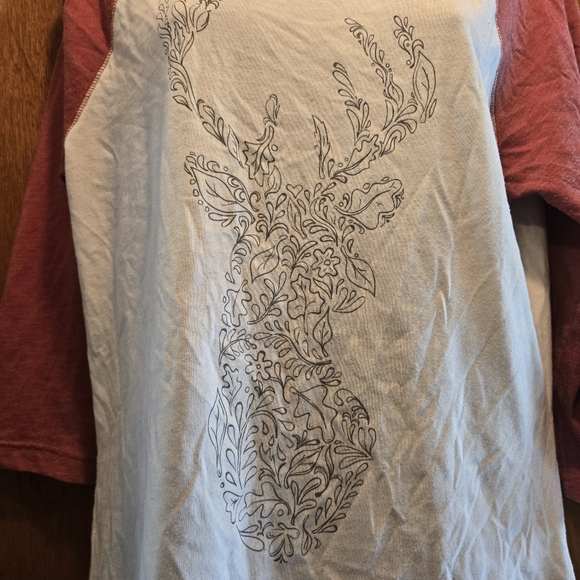 District fall deer baseball t-shirt szL - Picture 3 of 6